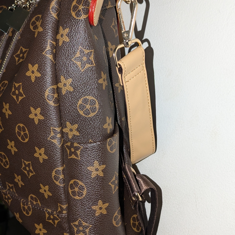 Brown Patterned Backpack - image 7